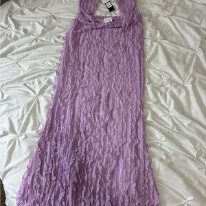 Fashion Nova Ruffled Lavender Dress